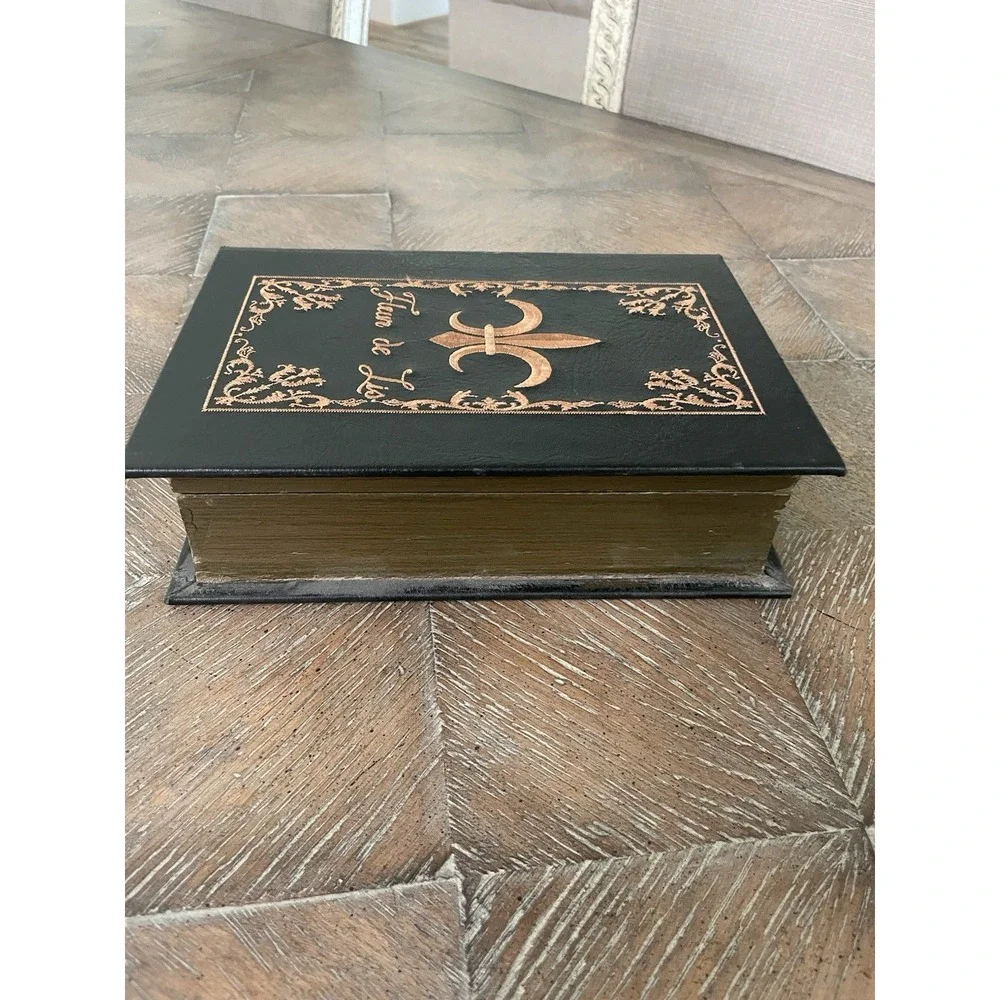Vtg Wooden Book Box 